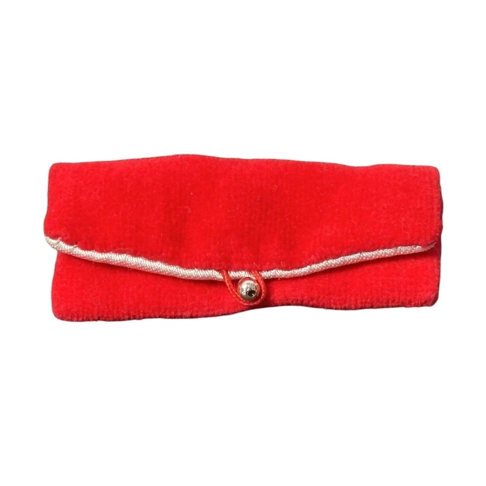 Vintage 1960s BARBIE‎ RED VELVET PURSE Accessory Pak Original EUC
